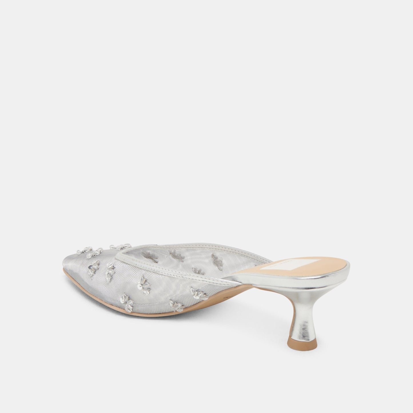 CLARA HEELS SILVER MESH Dolce Vita