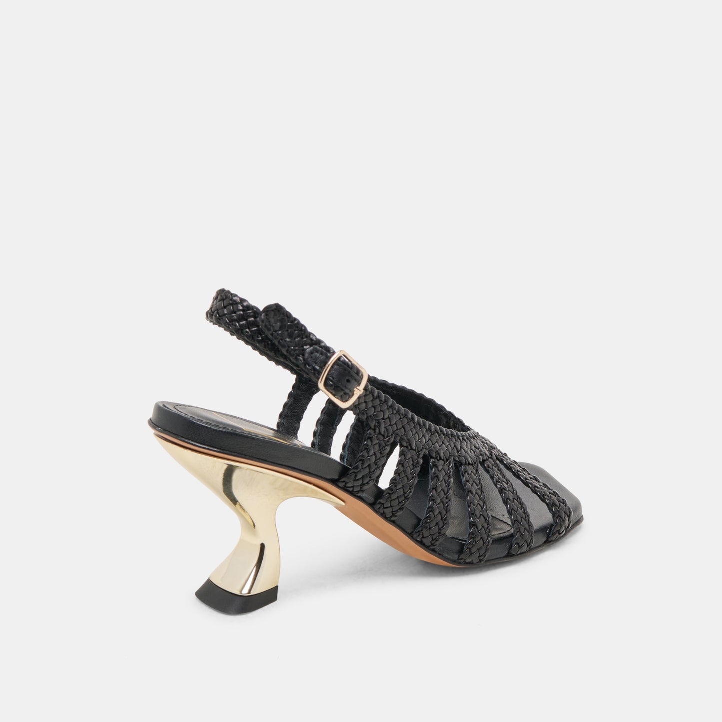 SICILY HEELS BLACK WOVEN LEATHER Dolce Vita