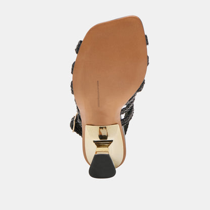 SICILY HEELS BLACK WOVEN LEATHER Dolce Vita