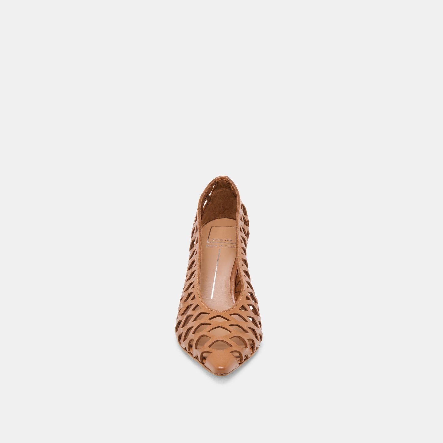 Tanya Cognac Woven Leather Heels Dolce Vita