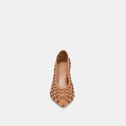 Tanya Cognac Woven Leather Heels Dolce Vita