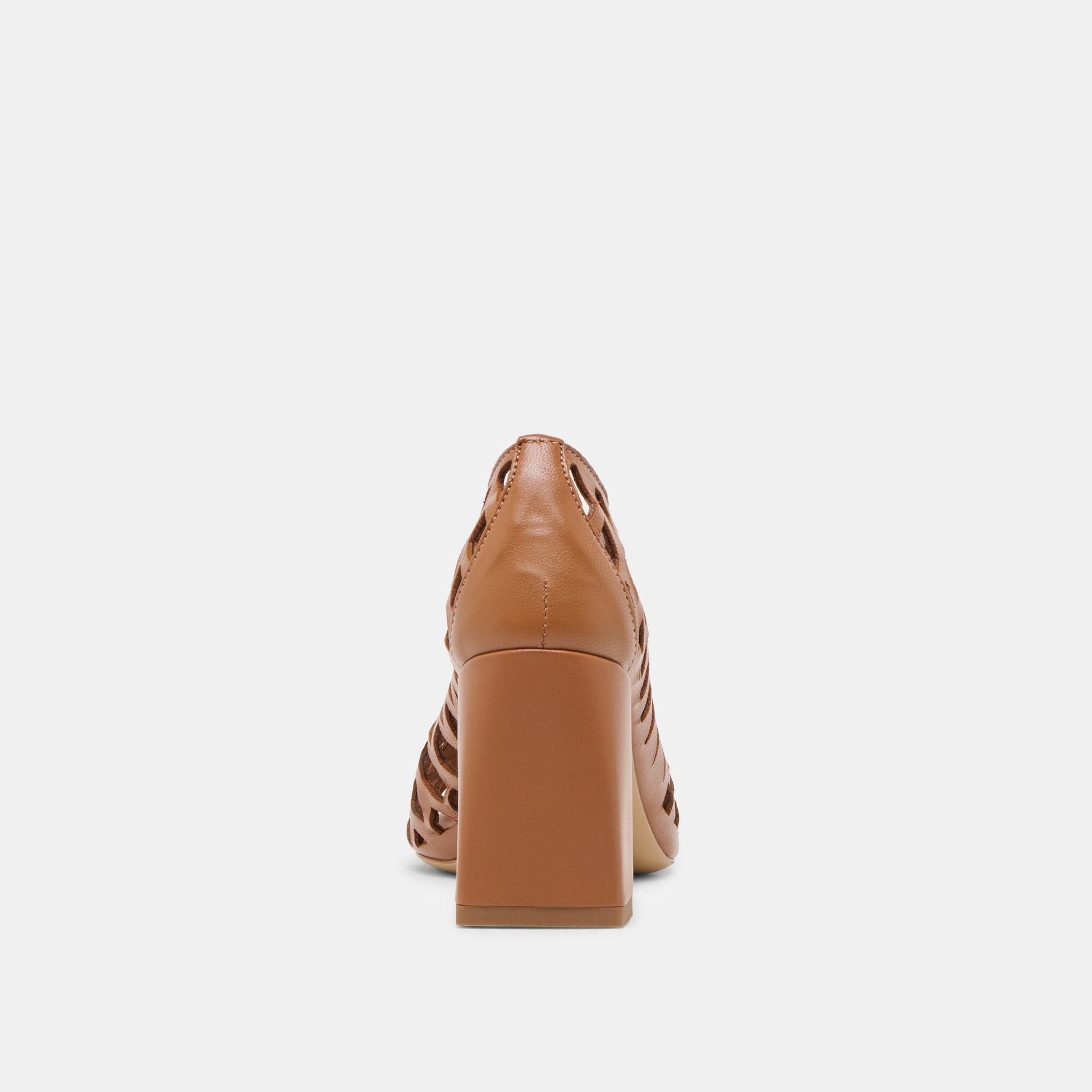 Tanya Cognac Woven Leather Heels Dolce Vita