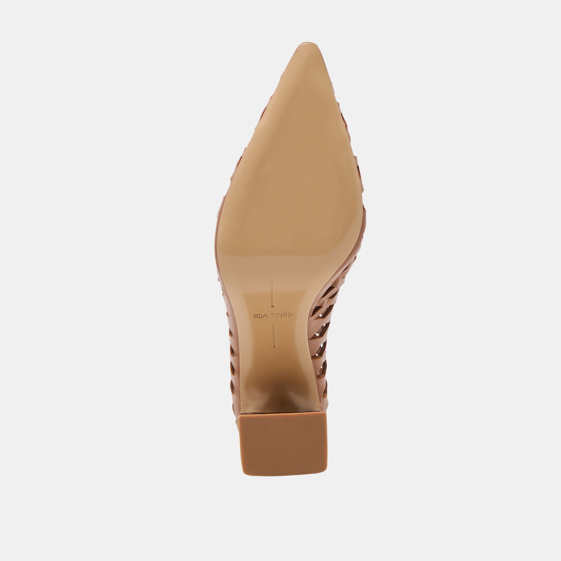 Tanya Cognac Woven Leather Heels Dolce Vita