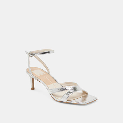 BECKI HEELS SILVER DISTRESSED LEATHER Dolce Vita