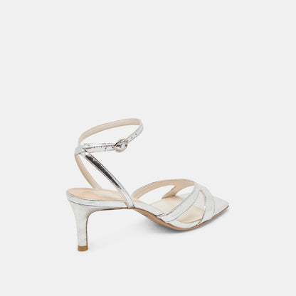 BECKI HEELS SILVER DISTRESSED LEATHER Dolce Vita