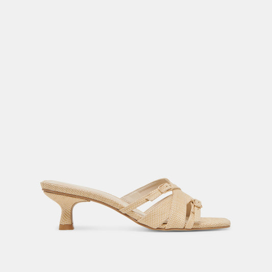 BRYANT HEELS NATURAL WOVEN RAFFIA Dolce Vita