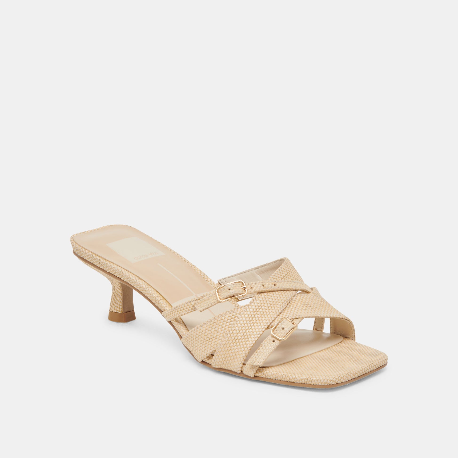 BRYANT HEELS NATURAL WOVEN RAFFIA Dolce Vita