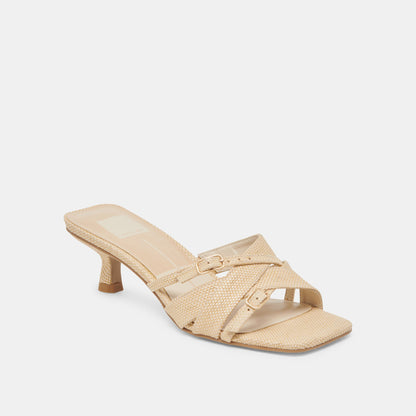 BRYANT HEELS NATURAL WOVEN RAFFIA Dolce Vita