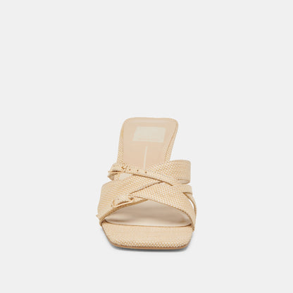 BRYANT HEELS NATURAL WOVEN RAFFIA Dolce Vita