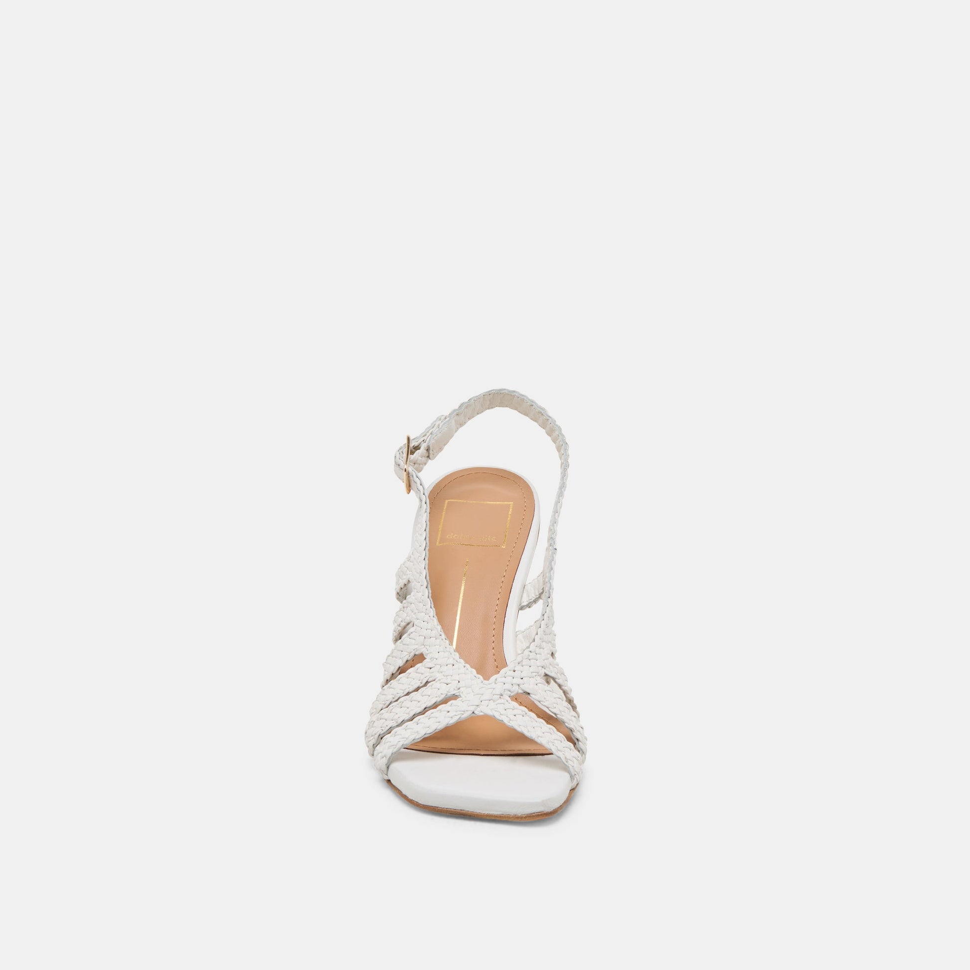SICILY HEELS WHITE WOVEN LEATHER Dolce Vita