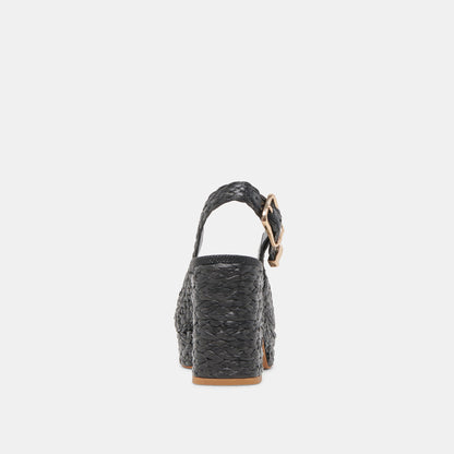 FLORES HEELS ONYX RAFFIA Dolce Vita