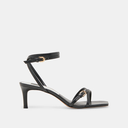 BAMBY HEELS BLACK LEATHER Dolce Vita