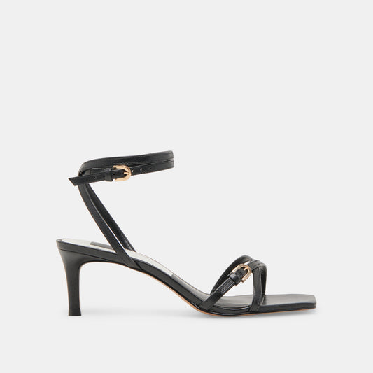 BAMBY HEELS BLACK LEATHER Dolce Vita