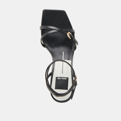 BAMBY HEELS BLACK LEATHER Dolce Vita