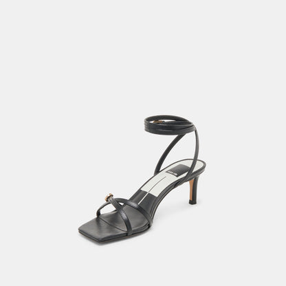 BAMBY HEELS BLACK LEATHER Dolce Vita
