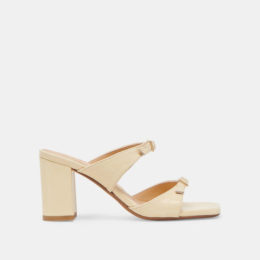 SHANE HEELS LIGHT YELLOW CRINKLE PATENT Dolce Vita