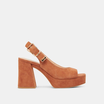 FLORES HEELS CARAMEL SUEDE Dolce Vita