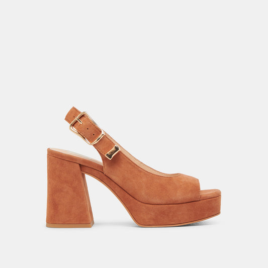 FLORES HEELS CARAMEL SUEDE Dolce Vita