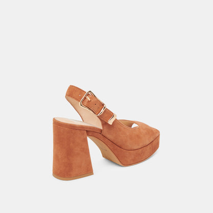 FLORES HEELS CARAMEL SUEDE Dolce Vita