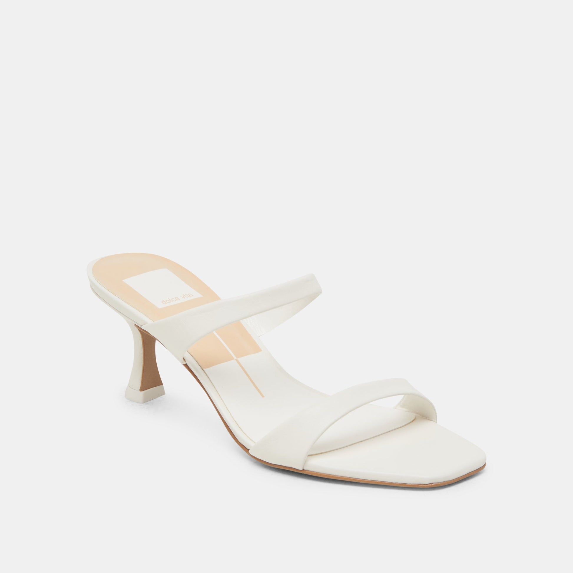 Genora White Leather Heels Dolce Vita