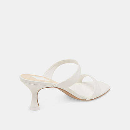 Genora White Leather Heels Dolce Vita