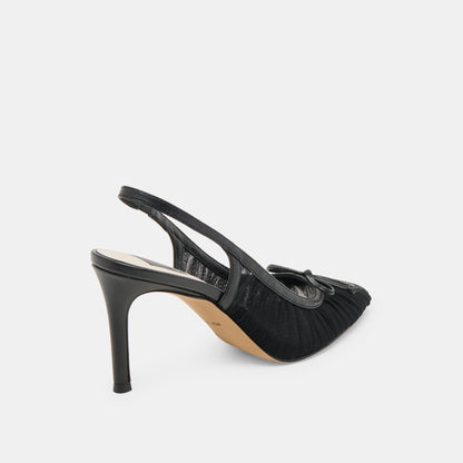 Yela Black Tulle Heels Dolce Vita