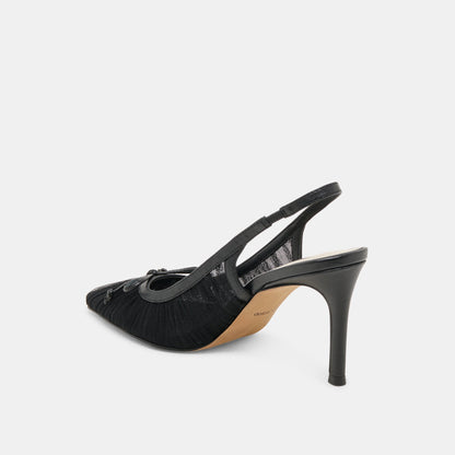Yela Black Tulle Heels Dolce Vita