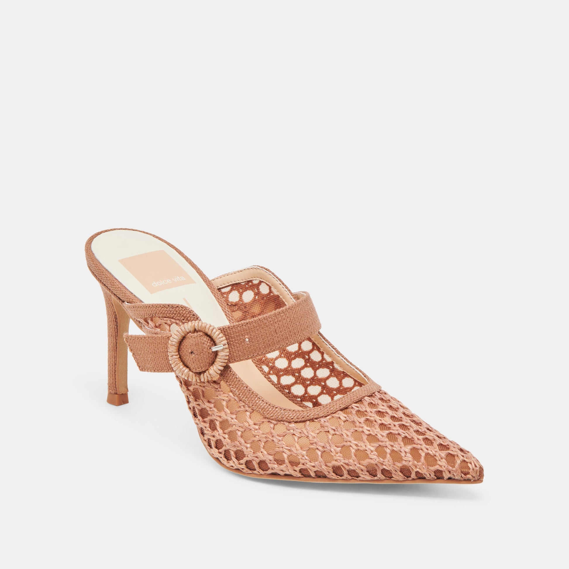 KEEKEE HEELS SADDLE WOVEN RAFFIA Dolce Vita