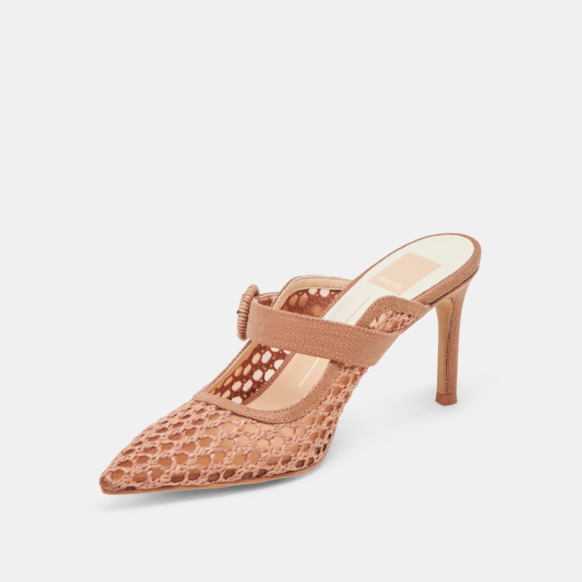 KEEKEE HEELS SADDLE WOVEN RAFFIA Dolce Vita