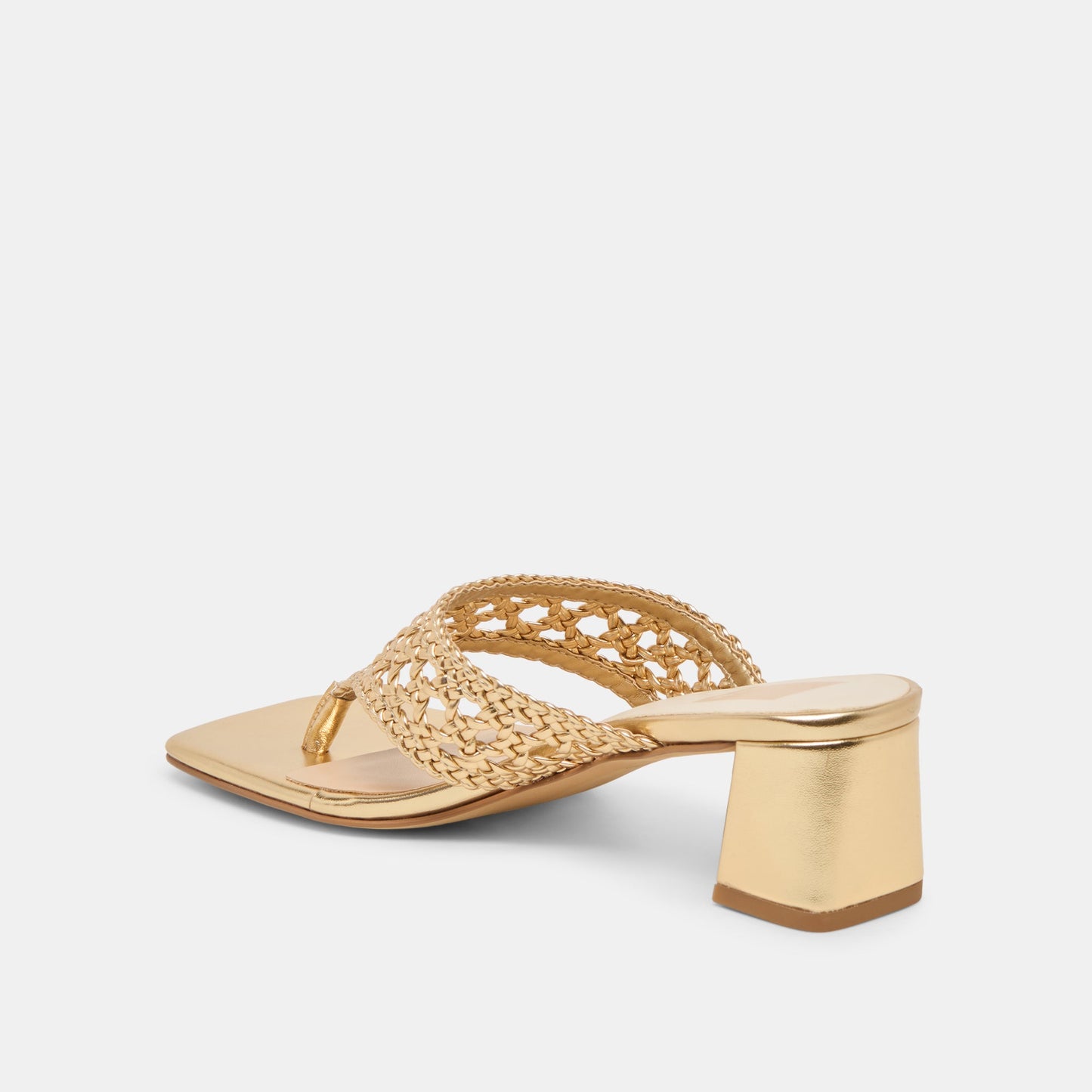 Barlo Gold Woven Stella Heels Dolce Vita