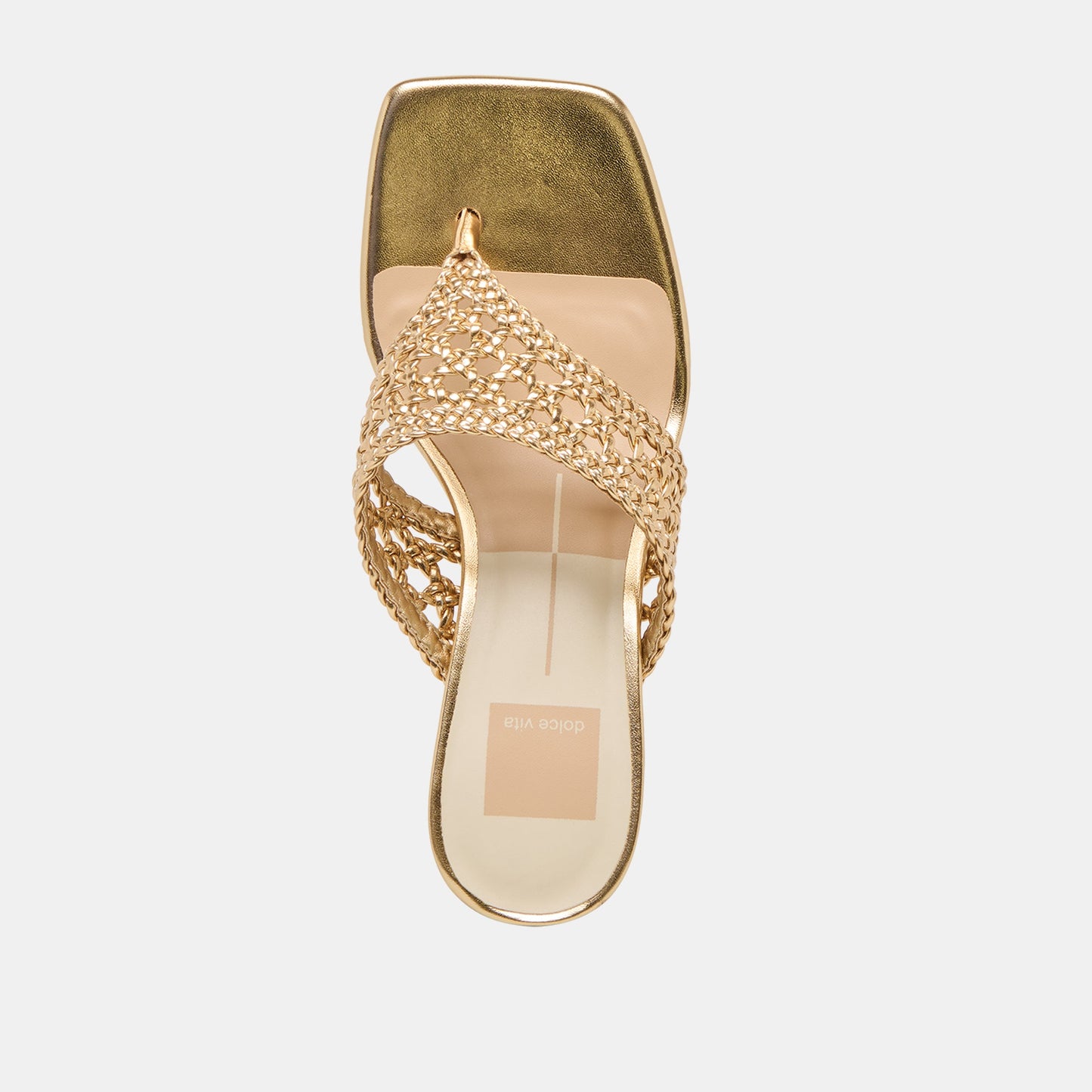 Barlo Gold Woven Stella Heels Dolce Vita
