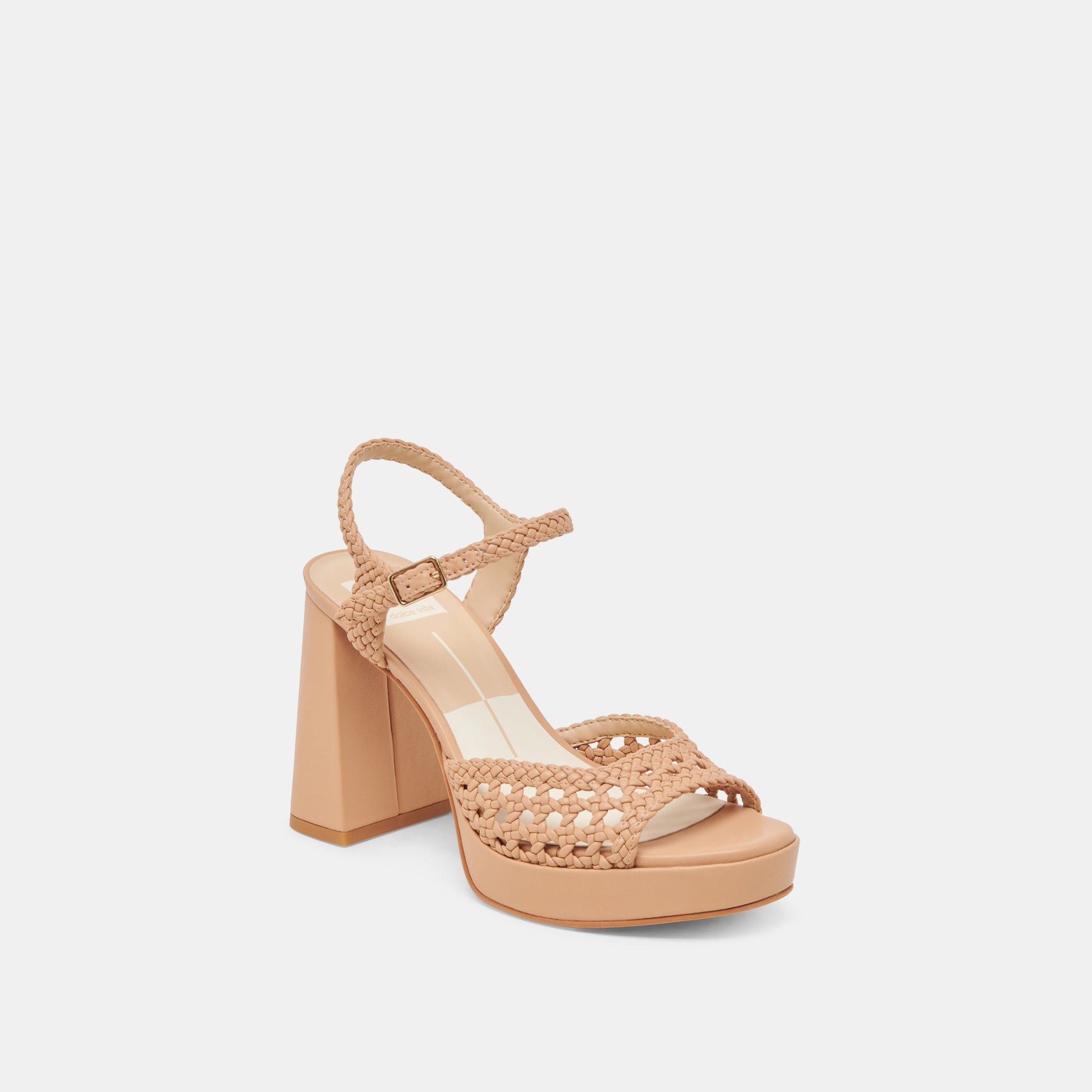 PEYTEN WIDE HEELS CAFE WOVEN STELLA Dolce Vita