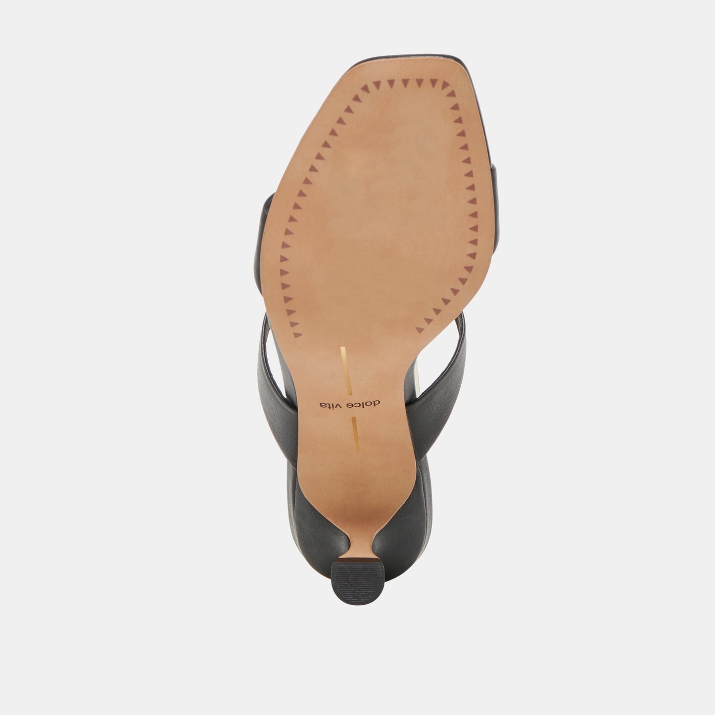 Genora Wide Black Leather Heels Dolce Vita