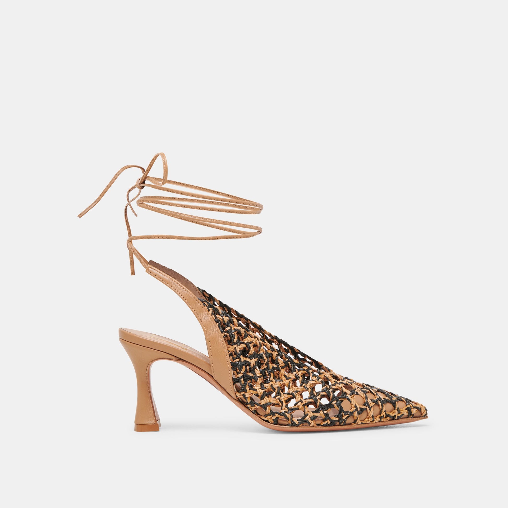 GESICA HEELS BLACK NATURAL WOVEN Dolce Vita