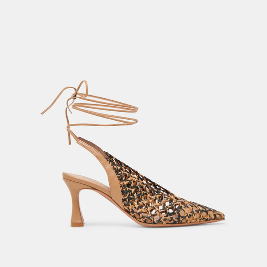 GESICA HEELS BLACK NATURAL WOVEN Dolce Vita
