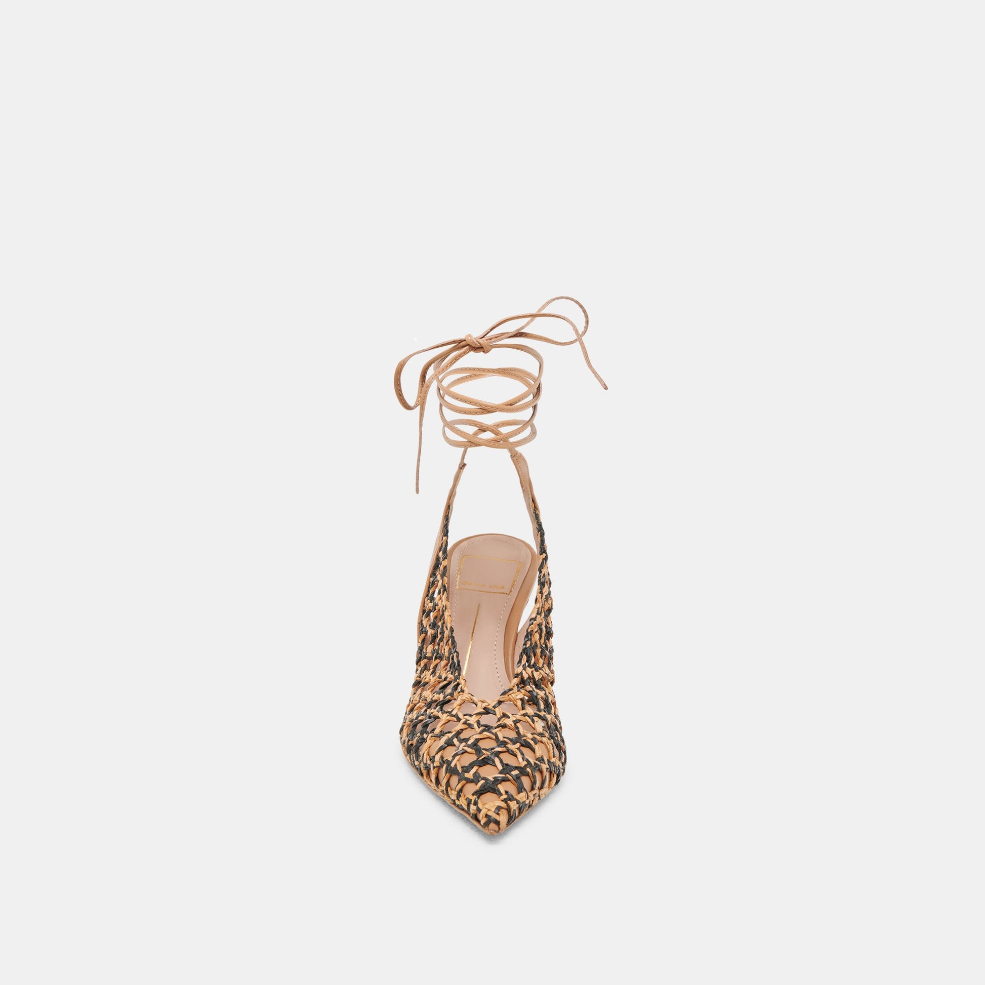 GESICA HEELS BLACK NATURAL WOVEN Dolce Vita
