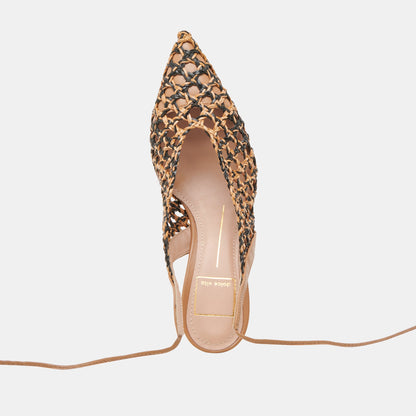 GESICA HEELS BLACK NATURAL WOVEN Dolce Vita