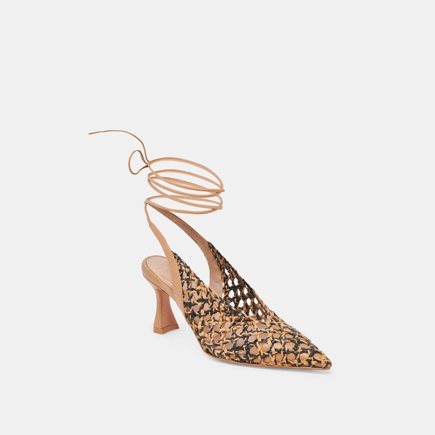 GESICA HEELS BLACK NATURAL WOVEN Dolce Vita