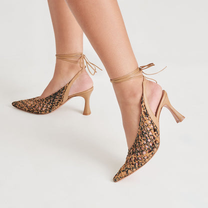 GESICA HEELS BLACK NATURAL WOVEN Dolce Vita