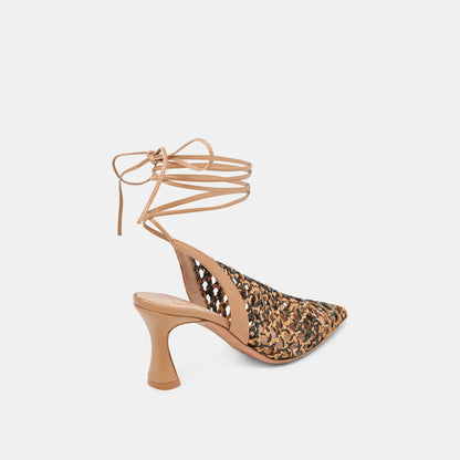 GESICA HEELS BLACK NATURAL WOVEN Dolce Vita