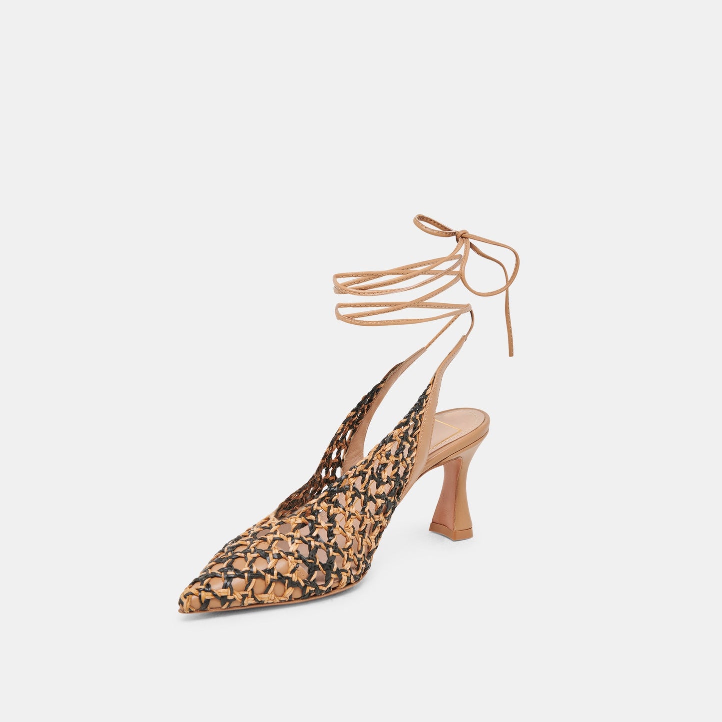 GESICA HEELS BLACK NATURAL WOVEN Dolce Vita