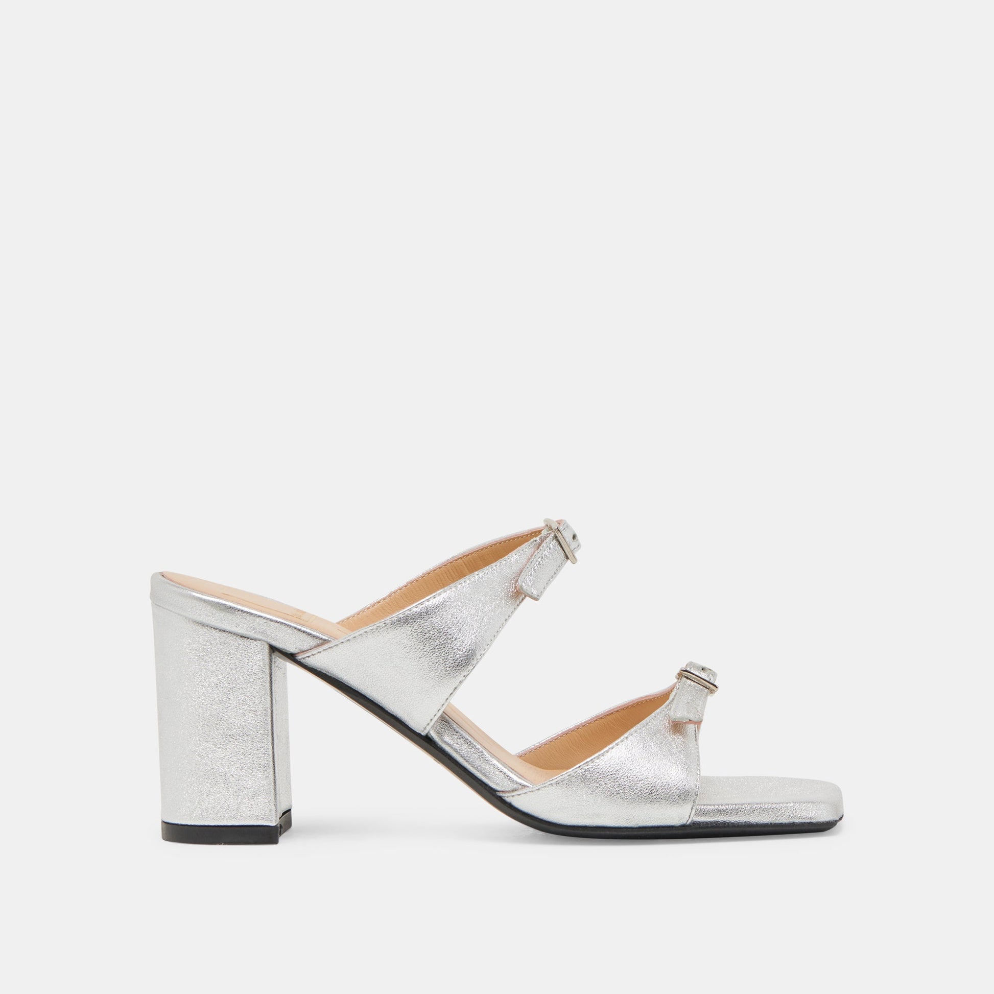 SHANE HEELS SILVER METALLIC LEATHER Dolce Vita