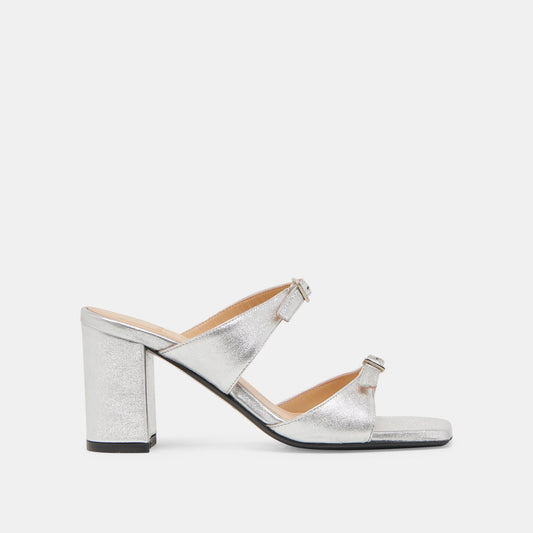 SHANE HEELS SILVER METALLIC LEATHER Dolce Vita