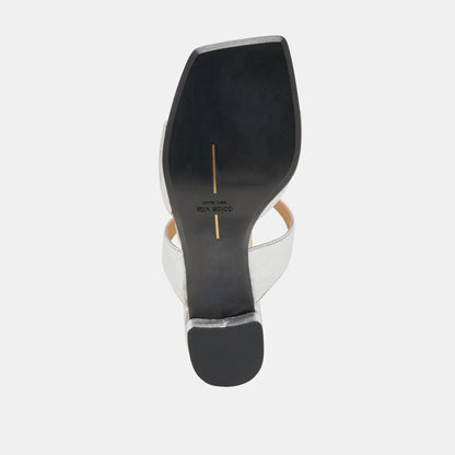 SHANE HEELS SILVER METALLIC LEATHER Dolce Vita
