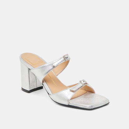 SHANE HEELS SILVER METALLIC LEATHER Dolce Vita