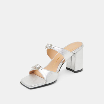 SHANE HEELS SILVER METALLIC LEATHER Dolce Vita