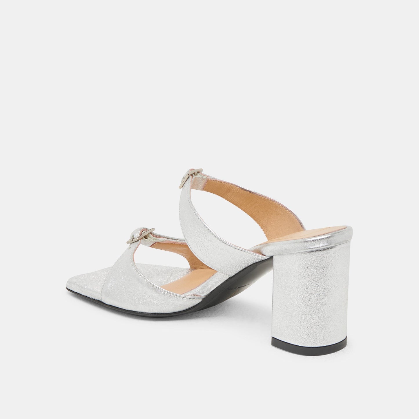 SHANE HEELS SILVER METALLIC LEATHER Dolce Vita