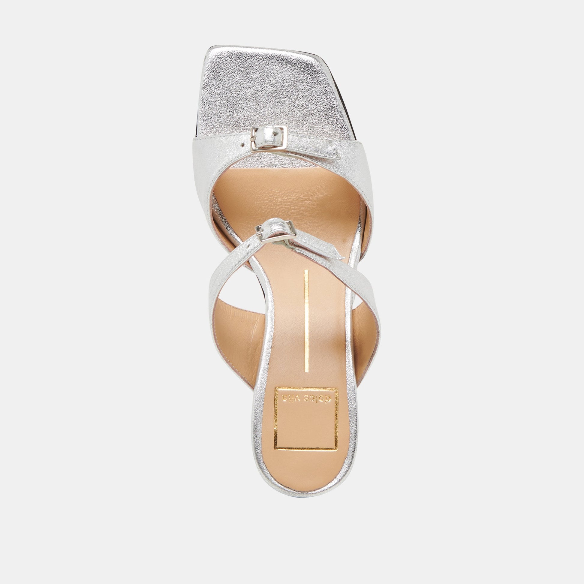 SHANE HEELS SILVER METALLIC LEATHER Dolce Vita