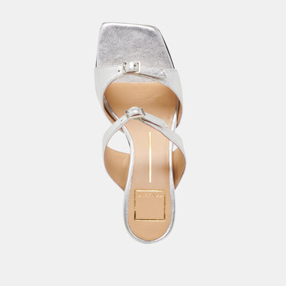 SHANE HEELS SILVER METALLIC LEATHER Dolce Vita