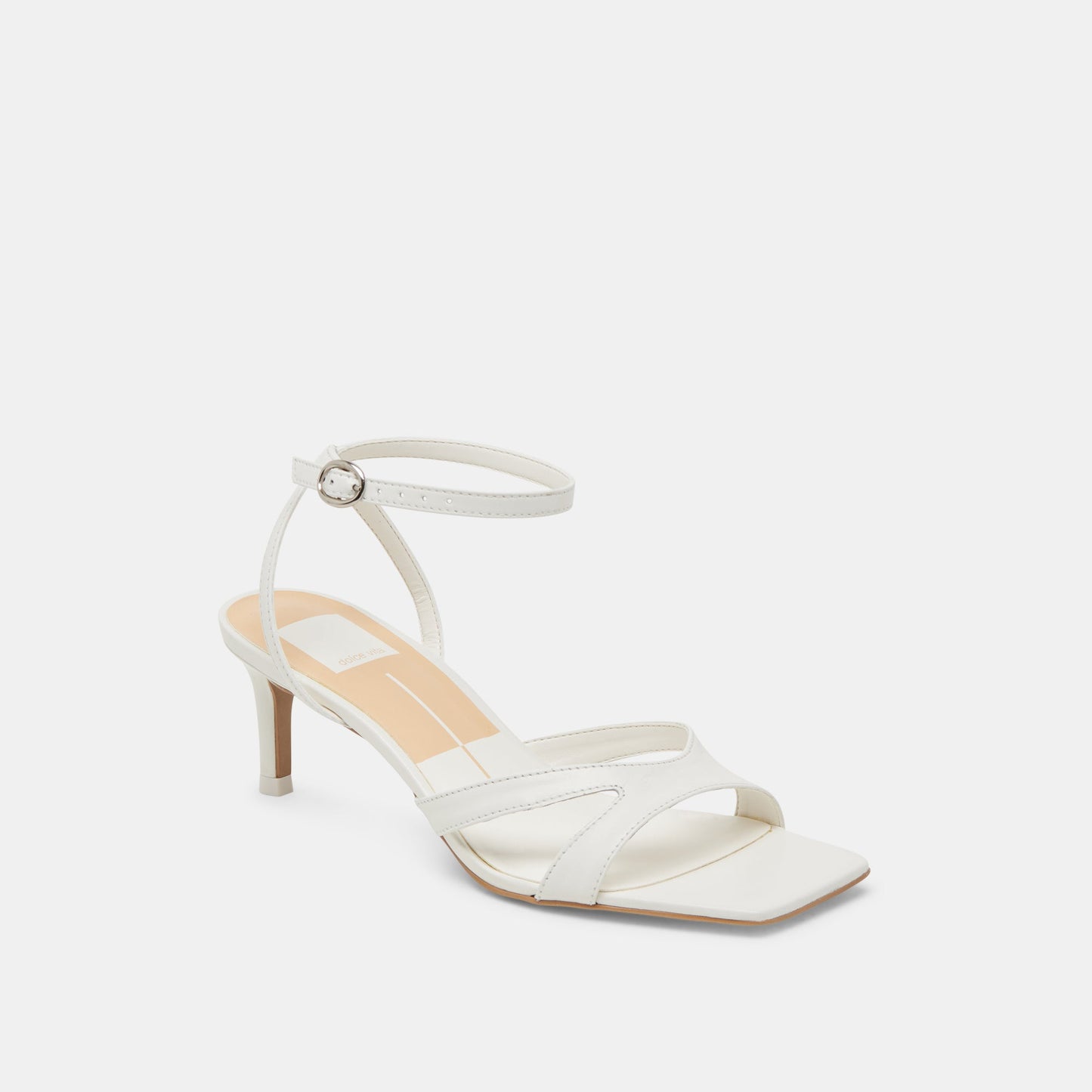BECKI WIDE HEELS TRUE WHITE LEATHER Dolce Vita
